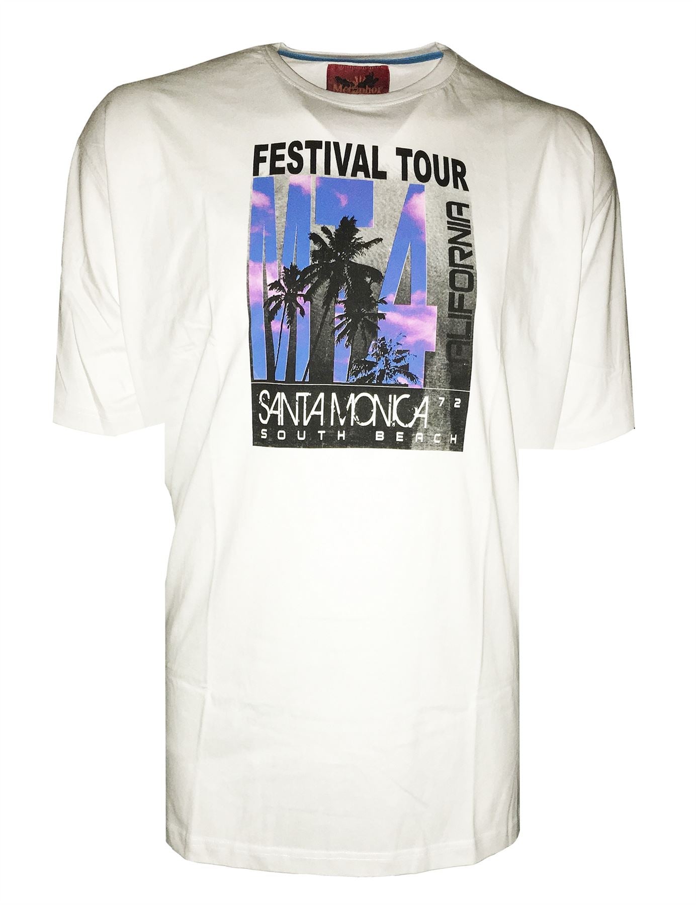 Metaphor Plus Size Pure Cotton Printed Tee Shirt "Festival Tour" in 2XL to 6XL