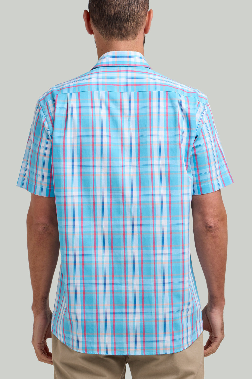 Double TWO Classic Check Short Sleeve Shirt For Men in 2 Colours, M-5XL