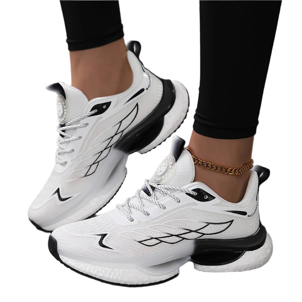 Lightweight Breathable Mesh Running Shoes with Shock Absorption, Non-Slip Sole