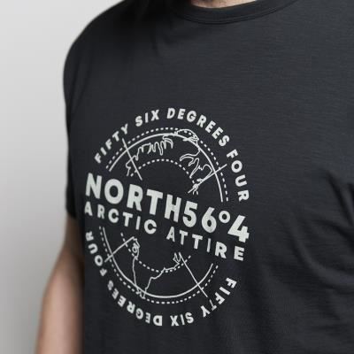 North564 Mens Big Size Printed Short Sleeves Crew Neck Tee in EU Size