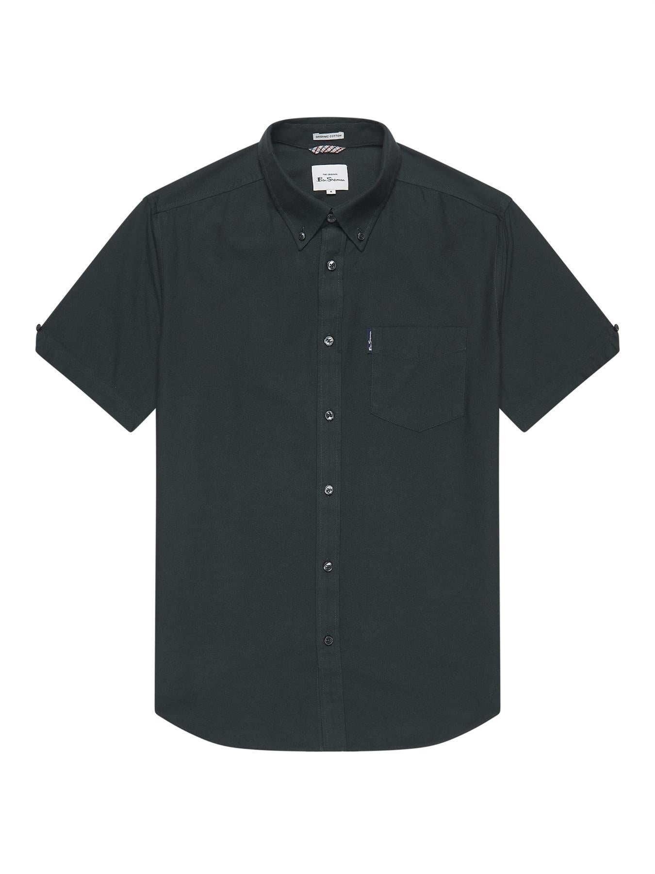 Ben Sherman Mens Big Size Short Sleeve Organic Cotton Oxford Shirt (65095) 2XL-5XL, 4 Colours