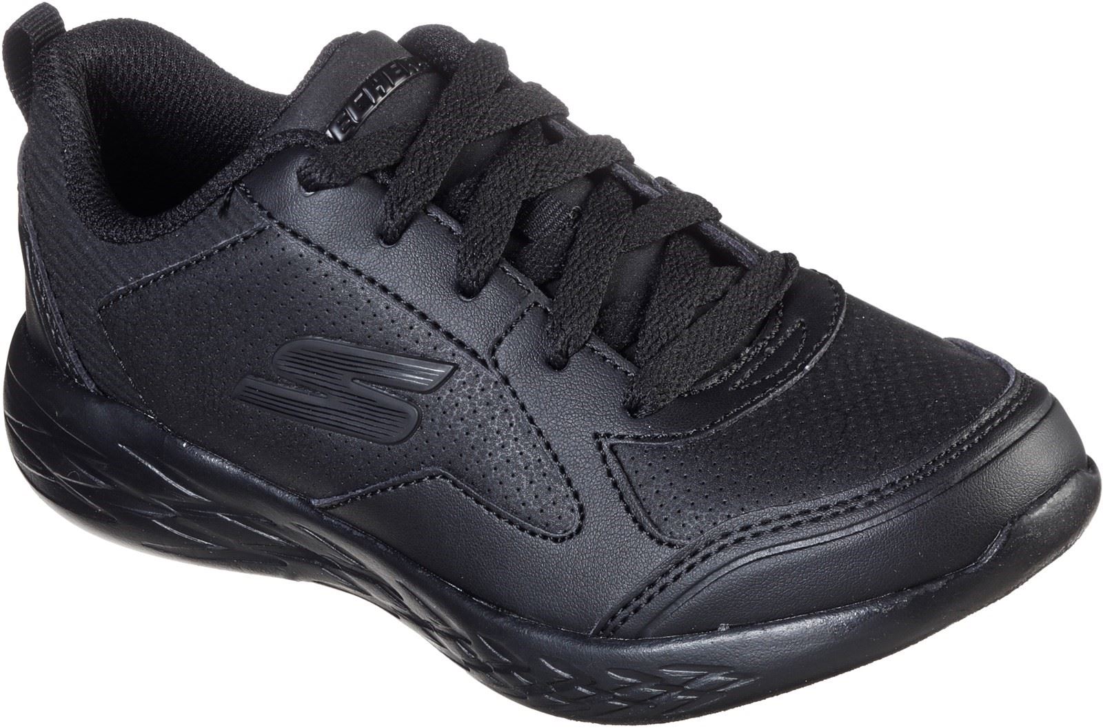 Skechers Go Run 600 Bexor School Shoes Boys BTS in Black Synthetic/ Black Trim