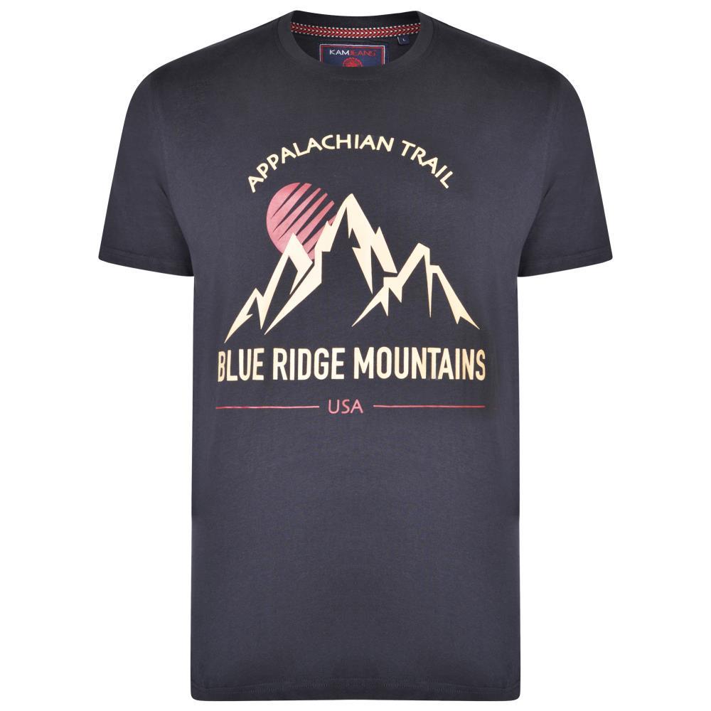 KAM Mens Big Size Mountain Trail Print Tee (5321)