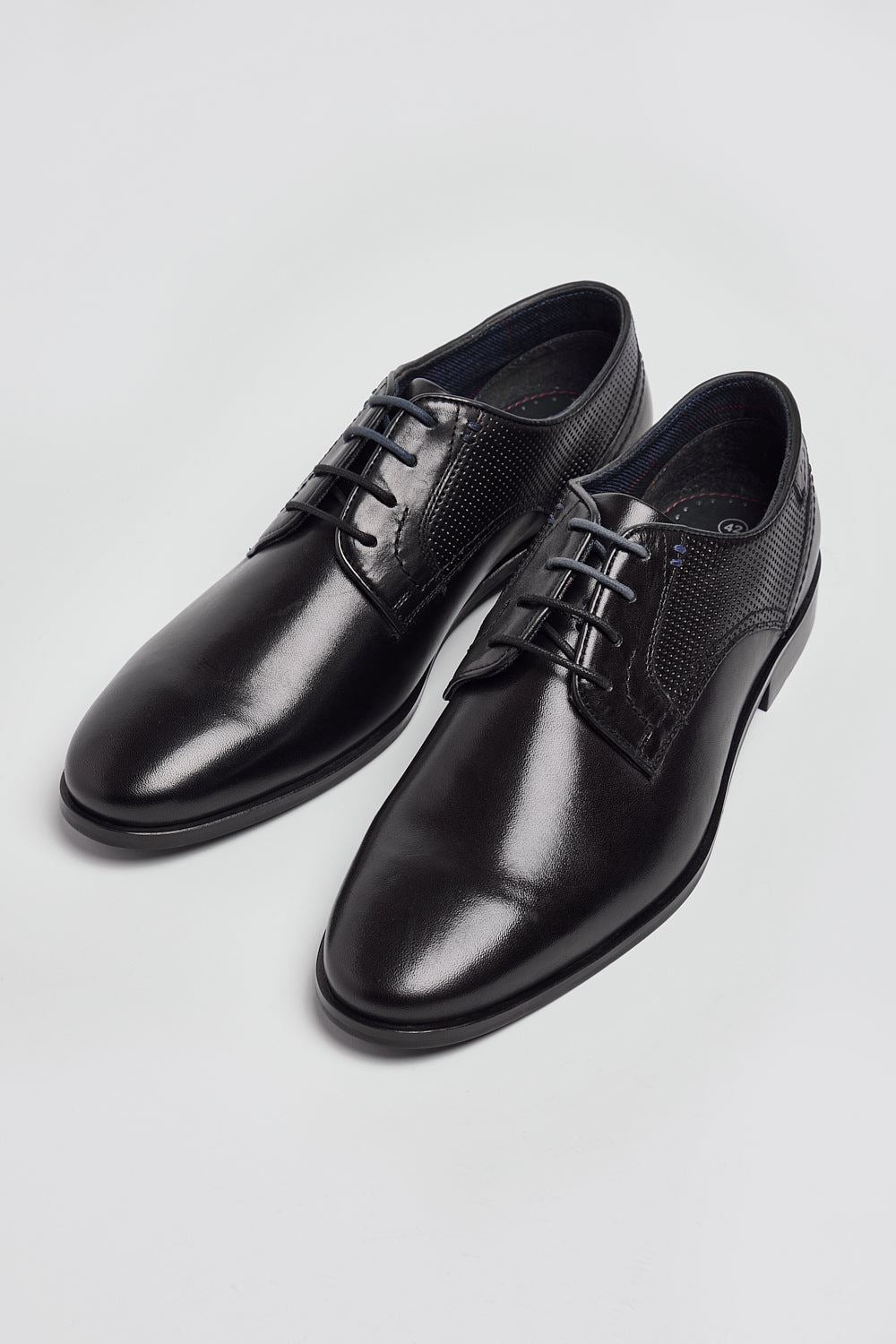 POD Denver Leather Shoes for Mens in Black, 6 to 15