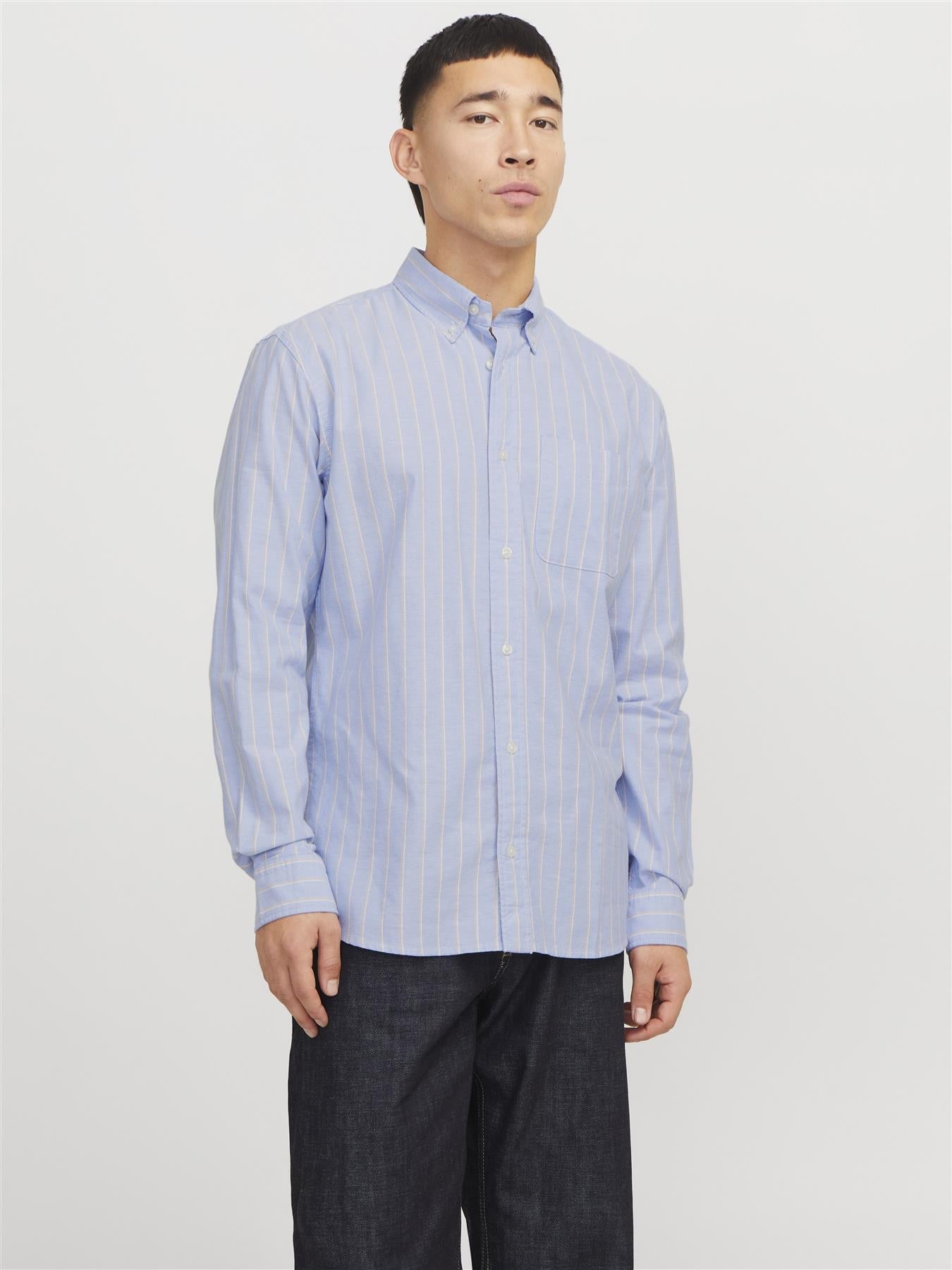 Jack & Jones Oxford Shirt With Long Sleeves For Men (JPRBLUBROOK) in 8 Colours, L-XL