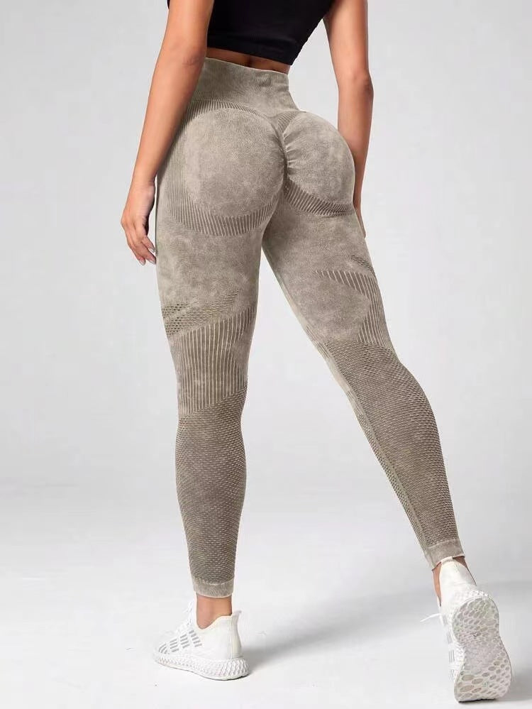 Hollow Design Seamless Leggings High Waist Hip Lifting Running Sports Fitness Yoga Pants Fashion Women's Clothing
