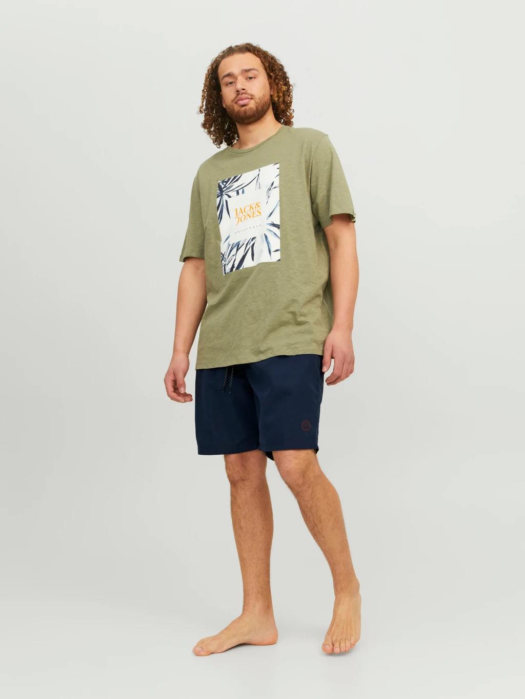 Jack & Jones Men's Plus Size Solid Swim Shorts in 2 Colour Options 46 to 54