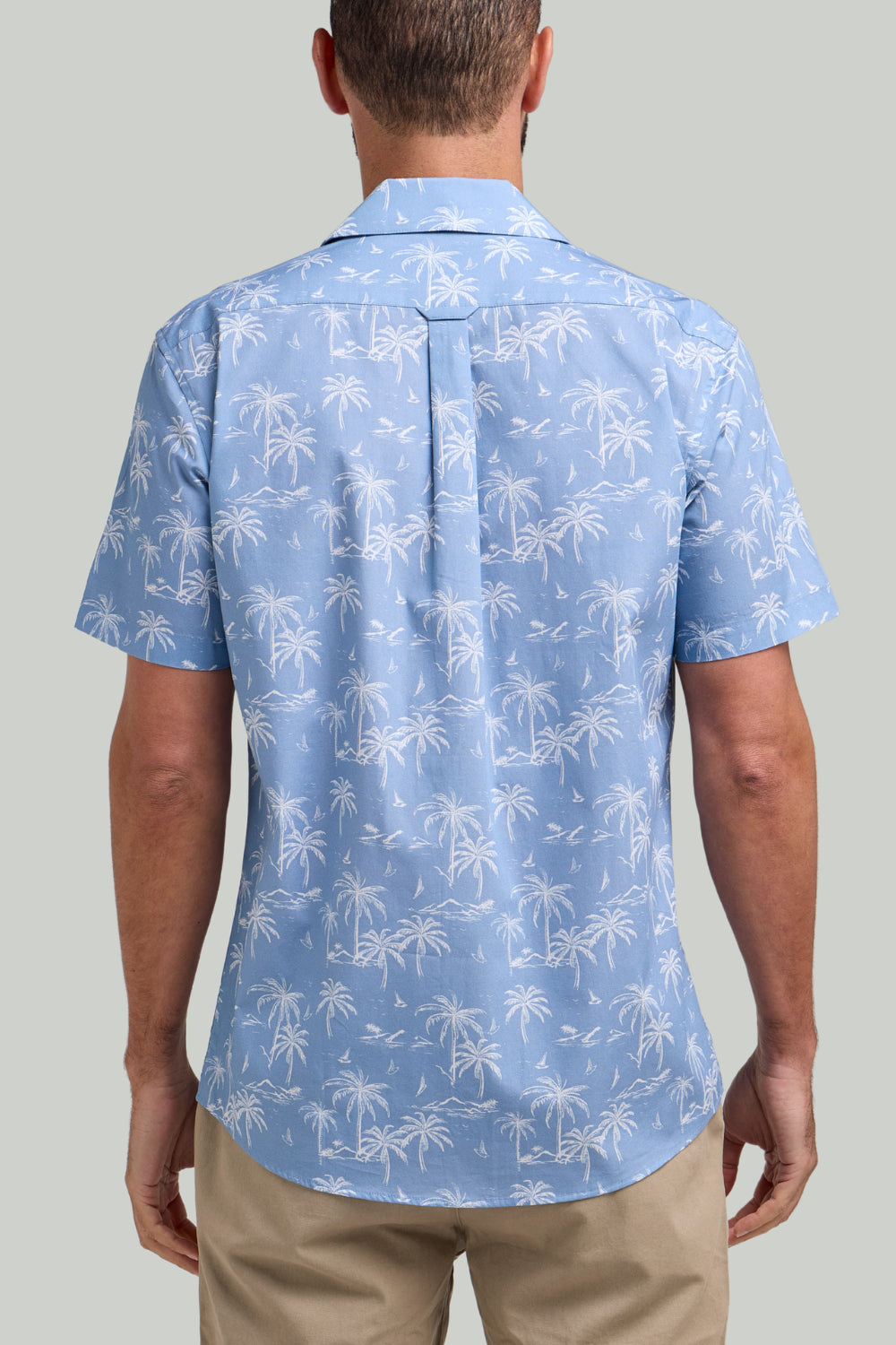 Double TWO Palm Tree Print Short Sleeve Shirt For Men in 2 Colours, M-5XL