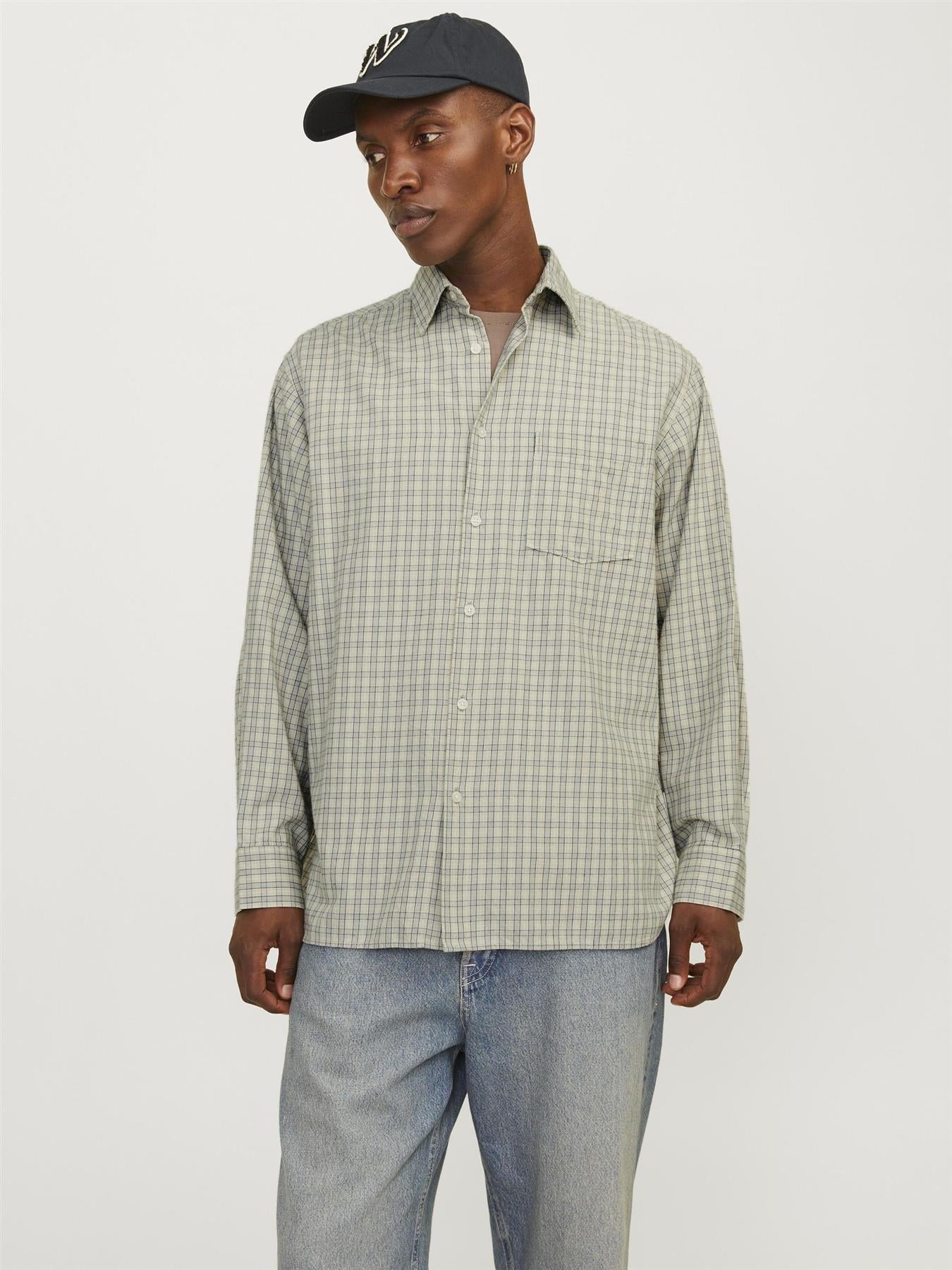 Jack & Jones Long Sleeves Check Shirt For Men (JORROBB) in 2 Colours, L-XL