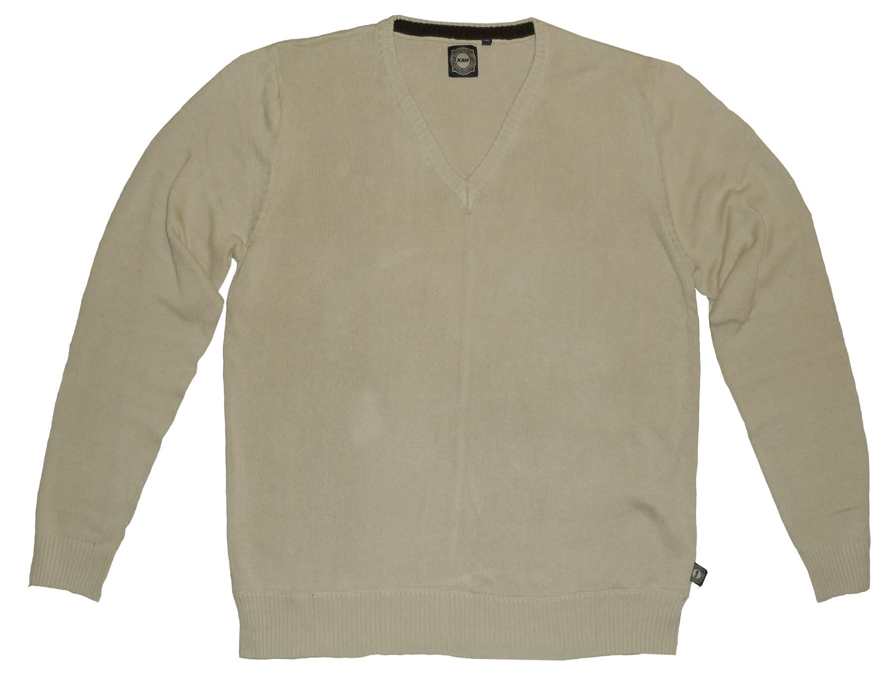 KAM Mens Premium Cotton V Neck Pullover/Jumper