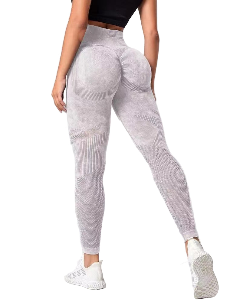 Hollow Design Seamless Leggings High Waist Hip Lifting Running Sports Fitness Yoga Pants Fashion Women's Clothing