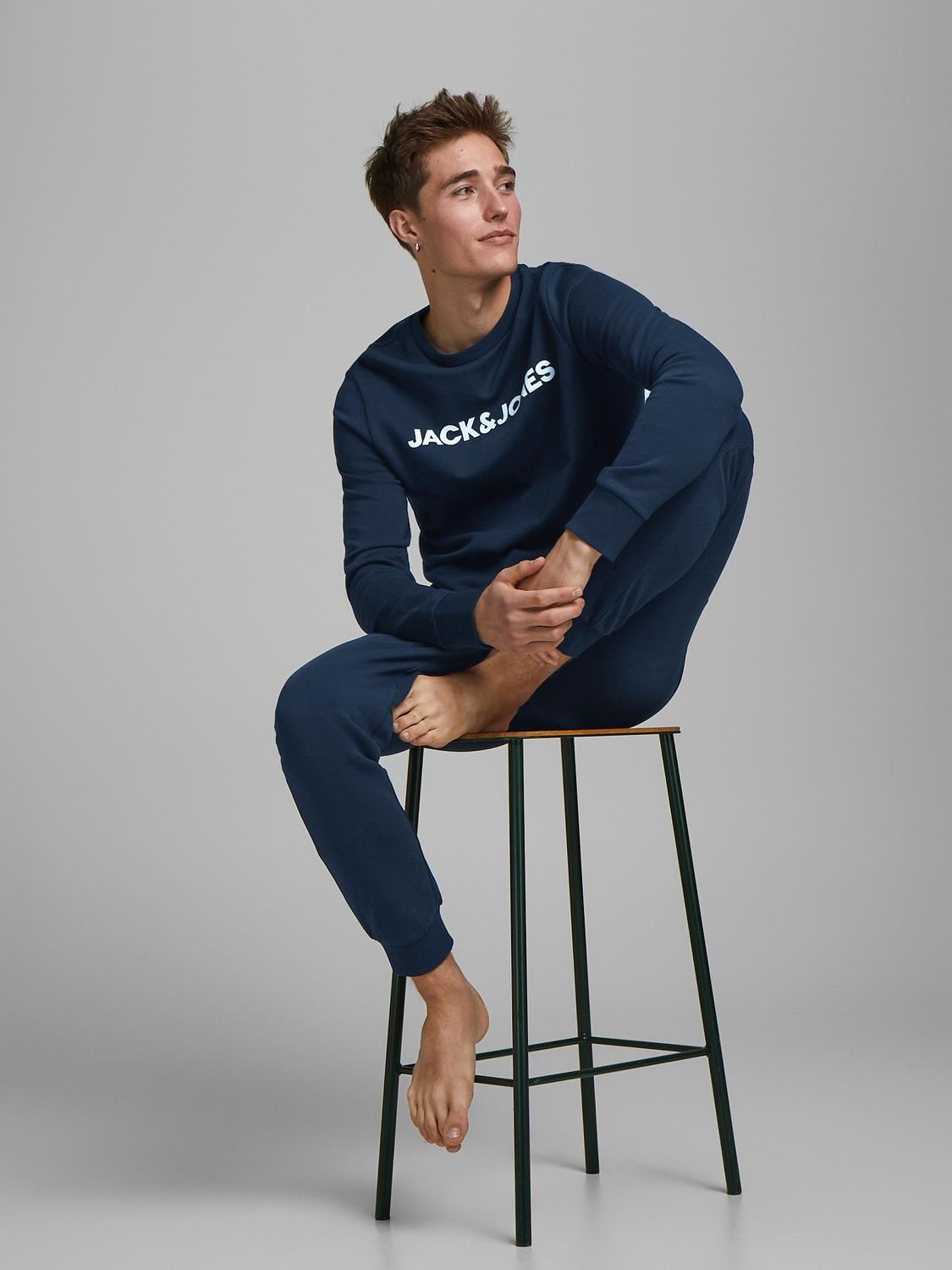 Jack & Jones Pyjama set For Men (JACLOUNGE) in Navy Blazer, M-XL