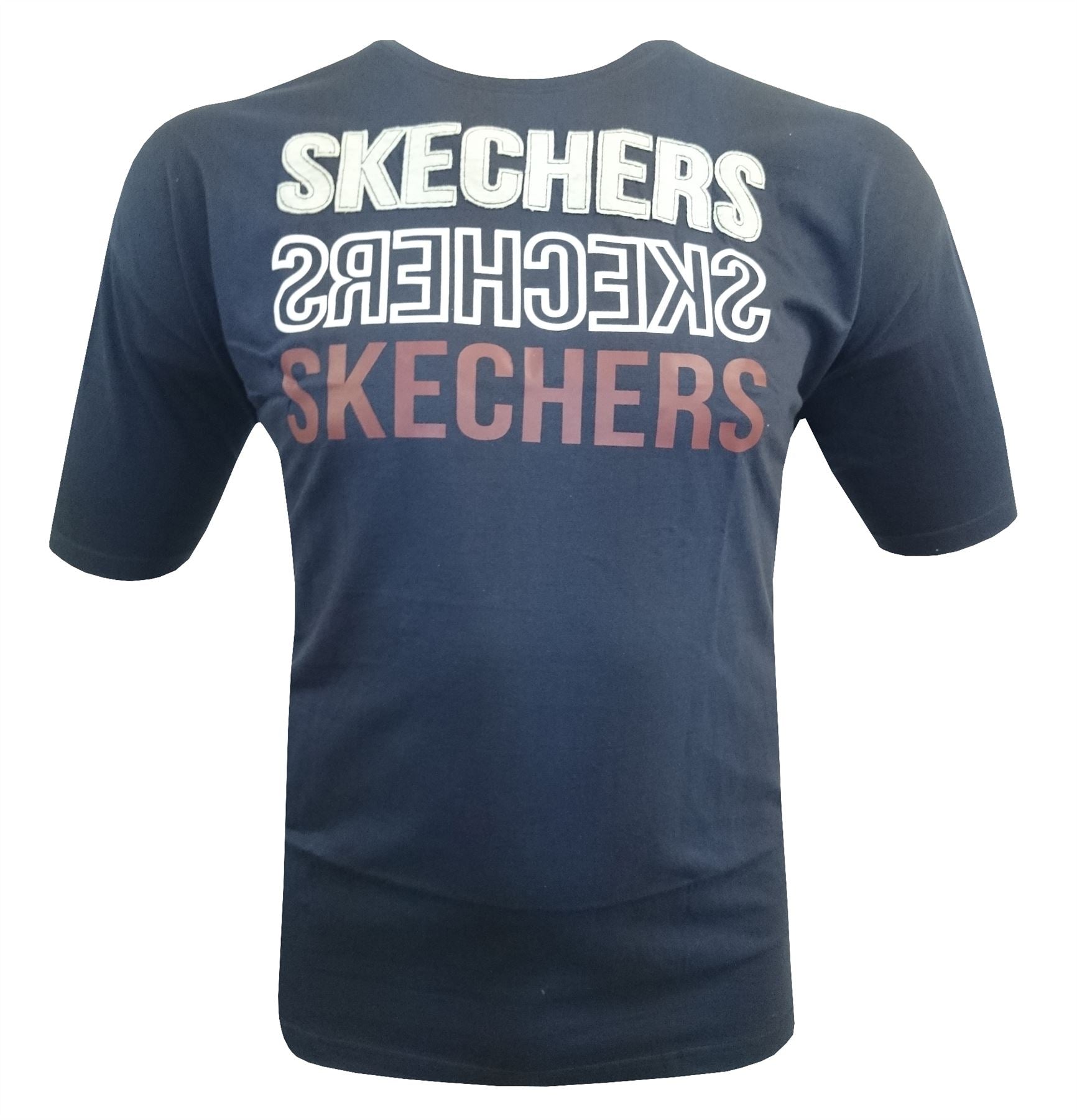 SKECHERS Mens Pure Cotton Printed Tee (Henton) in Blue