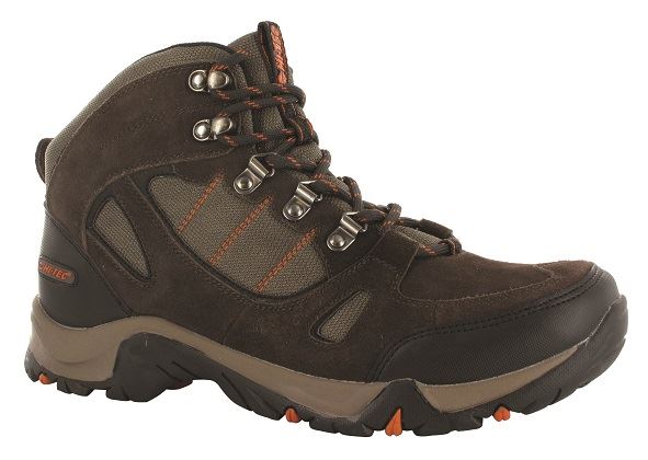 Hi-Tec Mens Wide Fit Waterproof Hiking Boots in Dark Taupe