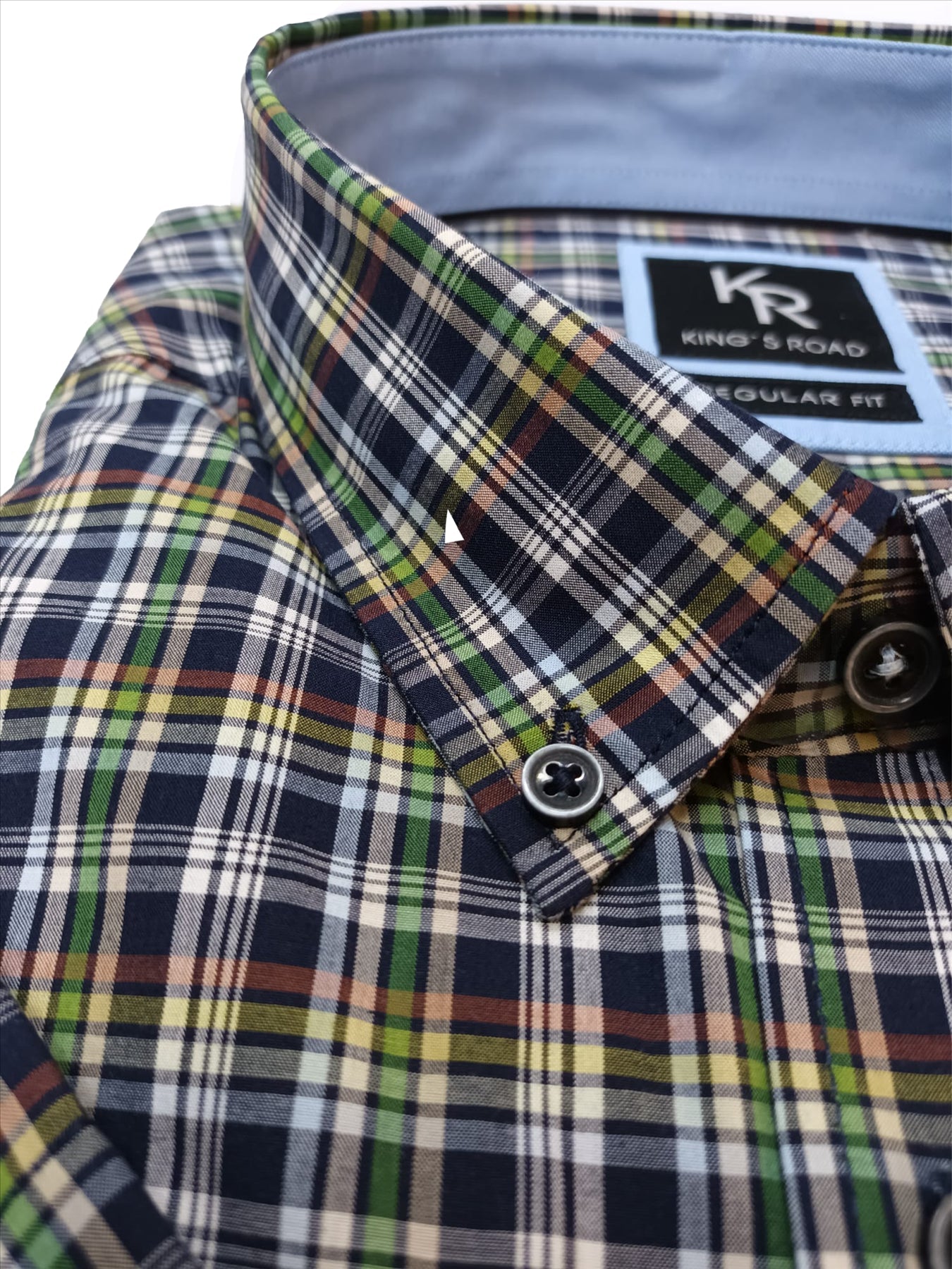 KING'S ROAD Men's UNORWICH (111011) Plus Size Premium Brand Shirt Green 3XL to 7XL