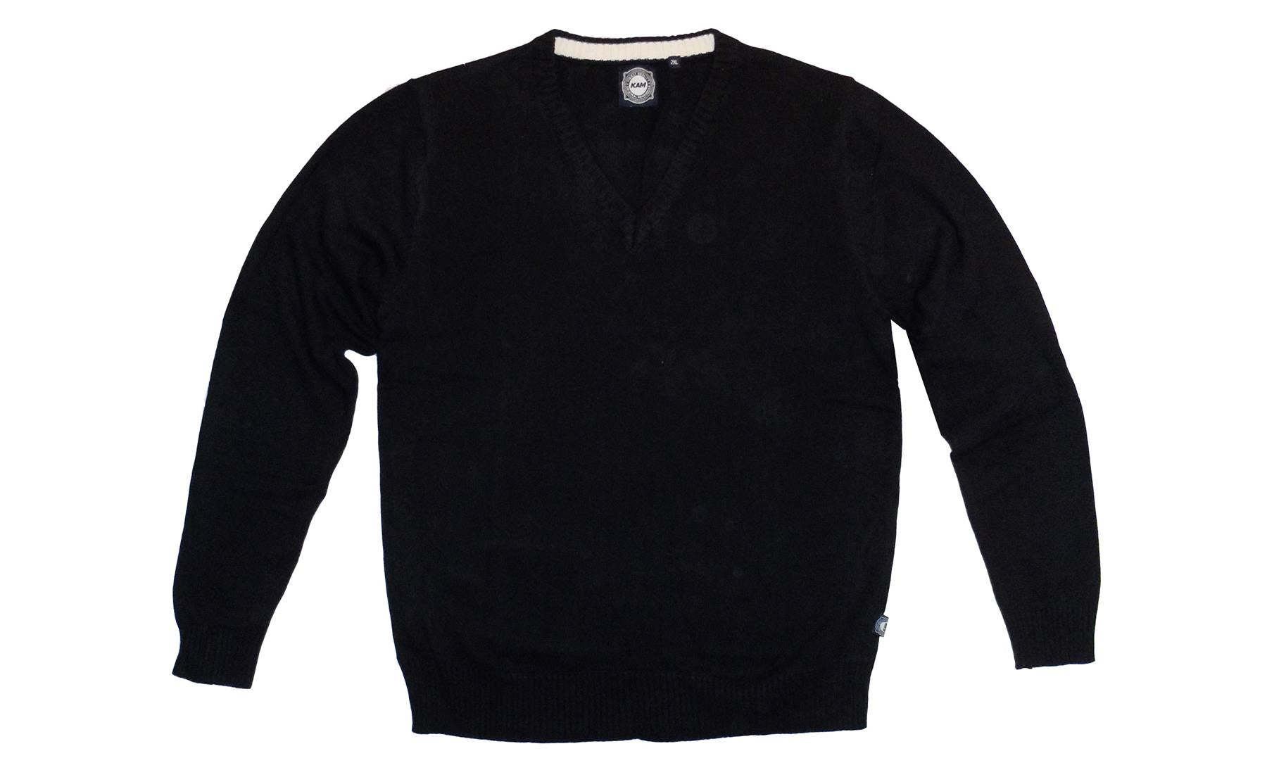 KAM Mens Premium Cotton V Neck Pullover/Jumper