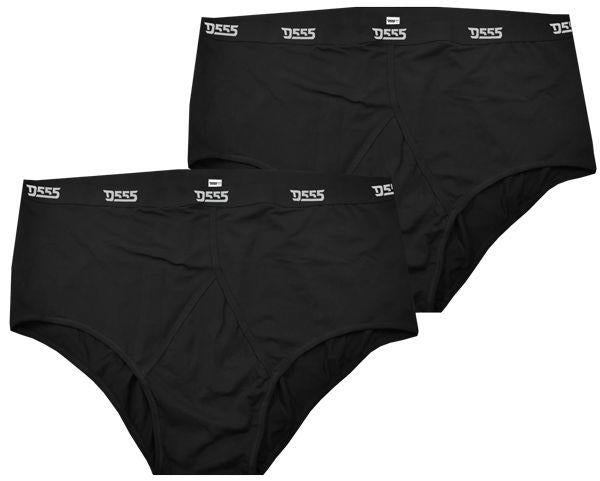 D555 Men's Y Front Cotton Briefs in Black (901200) 2XL to 8XL