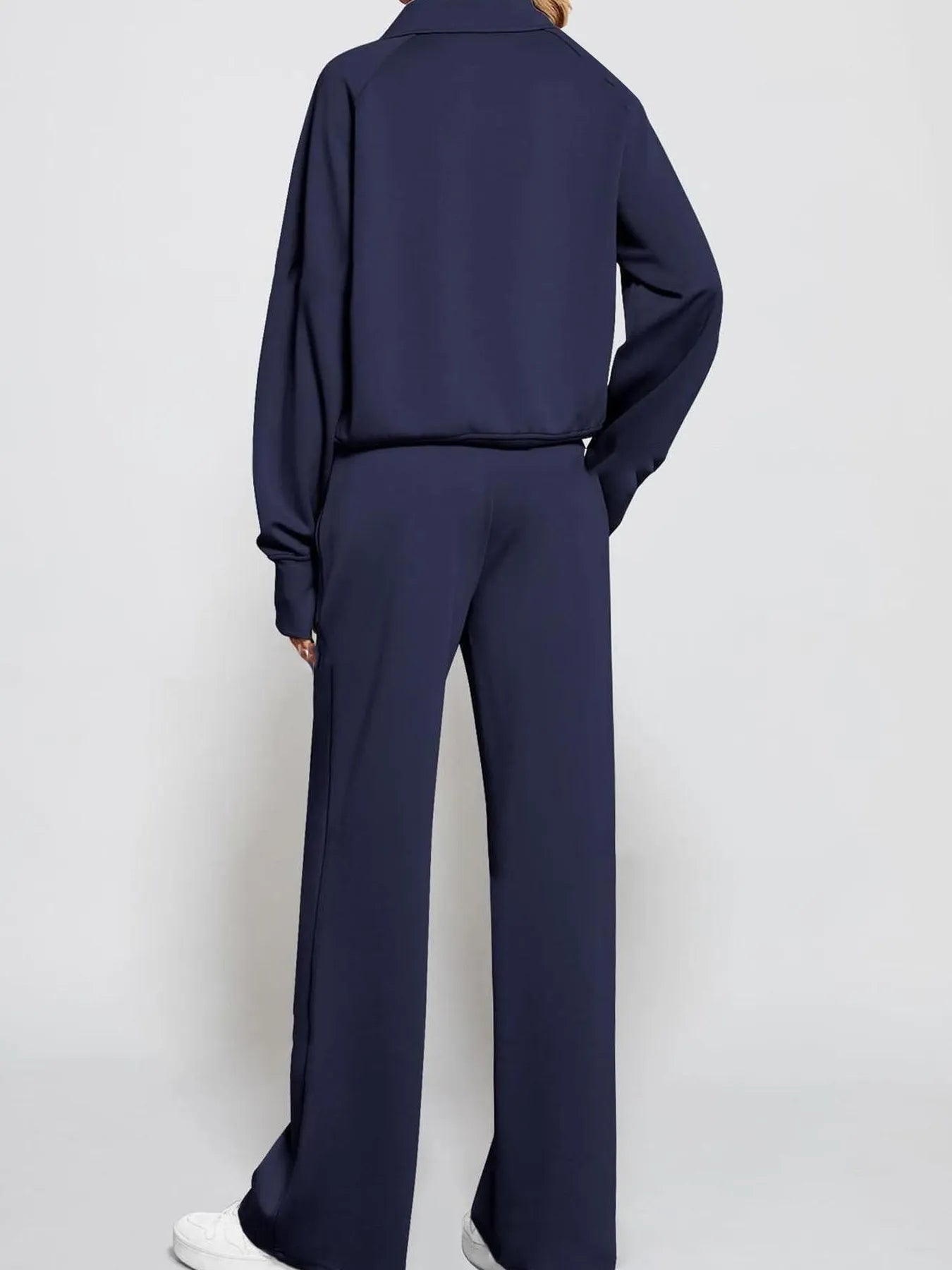 Half Zip Long Sleeve Top and Pants Set