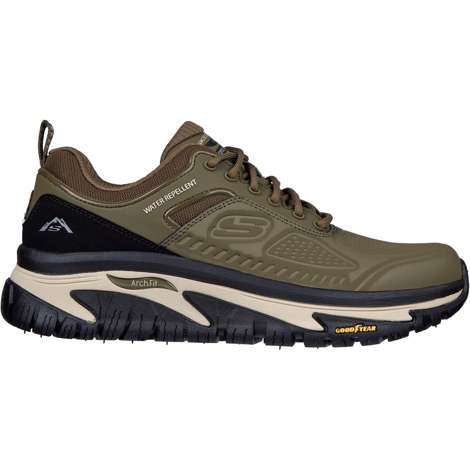 Skechers (GAR237333) Men's Relaxed Fit: Arch Fit Road Walker - Recon Boot in Olive/Black 6 to 12