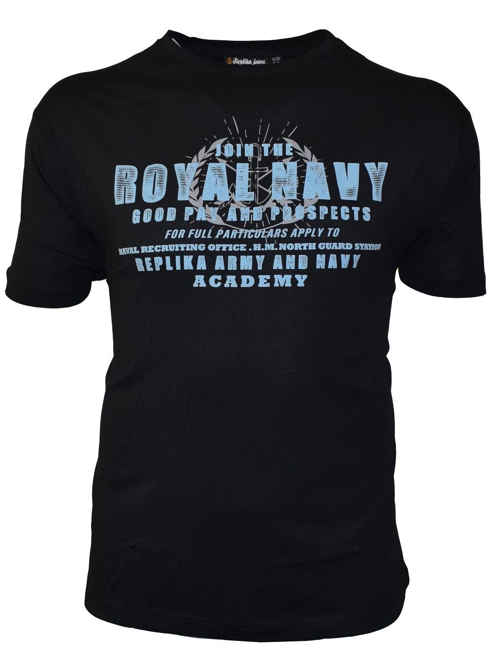 Replika Pure Premium Cotton Printed Tee "Join The Royal Navy"