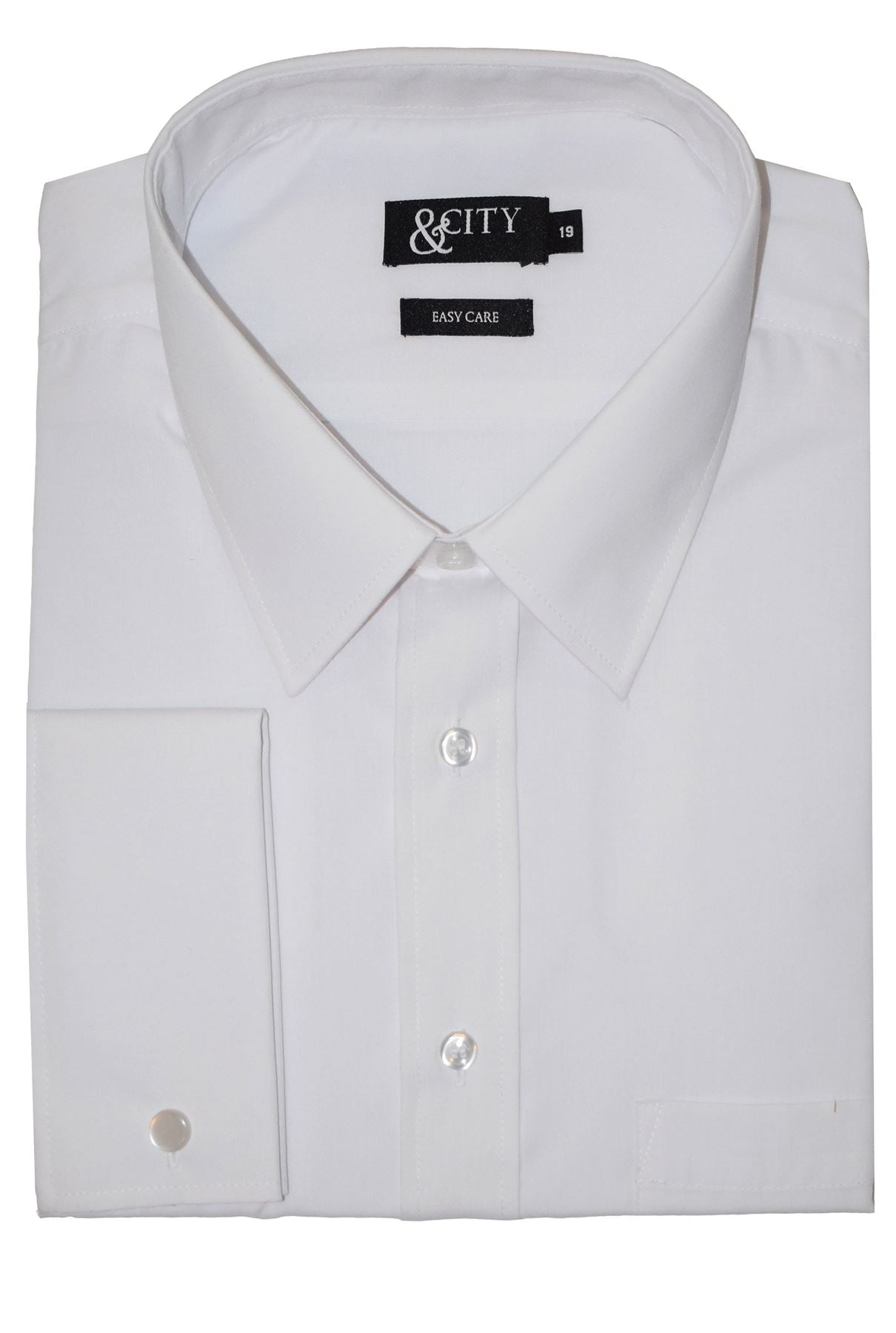 Mens Easy Care Poly Cotton Double Cuff Shirts