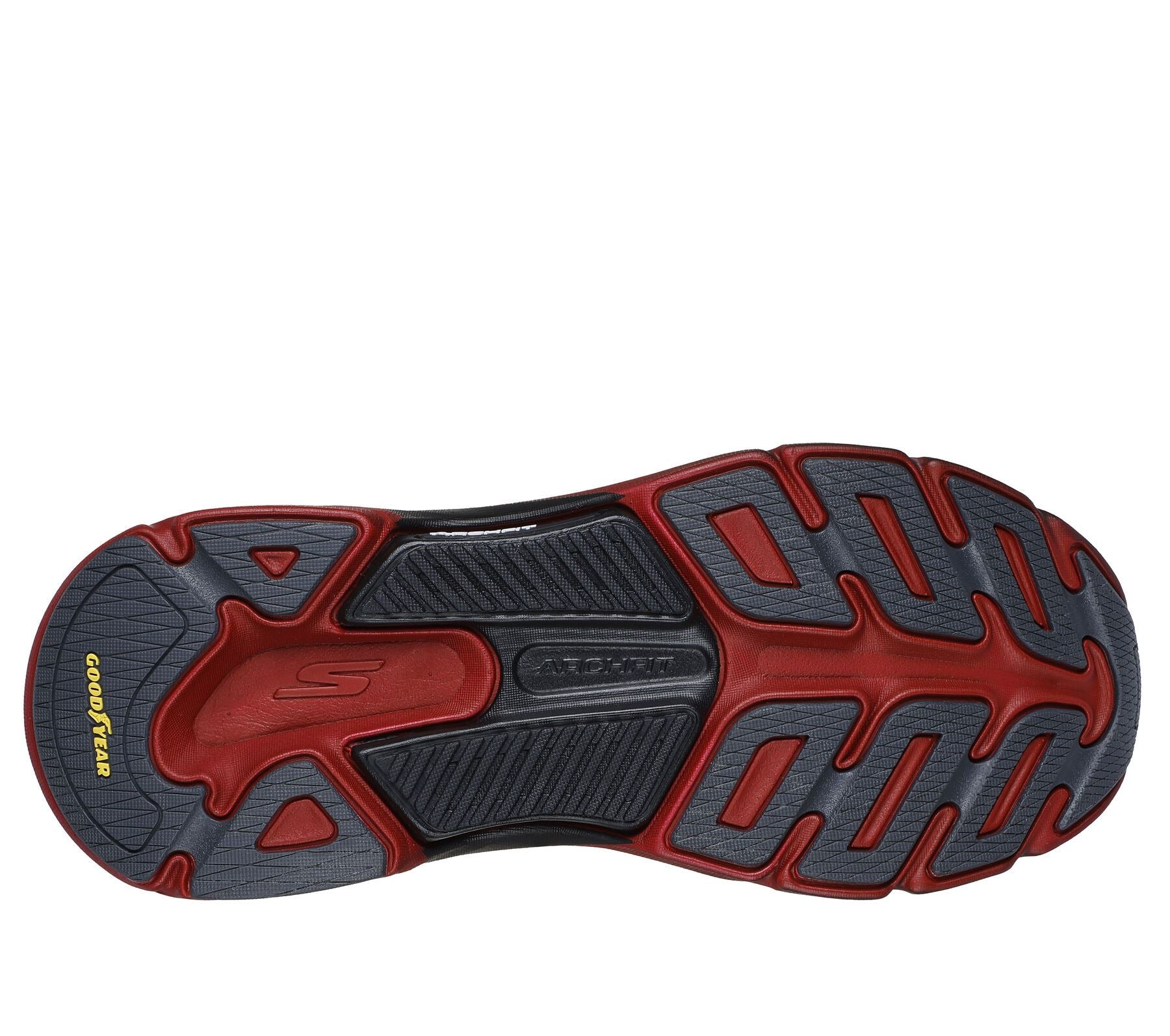 Skechers Men Trainer Shoes - Max Cushioning Arch Fit 2.0 - Immense Cruiser in Charcoal/Red, 6-13