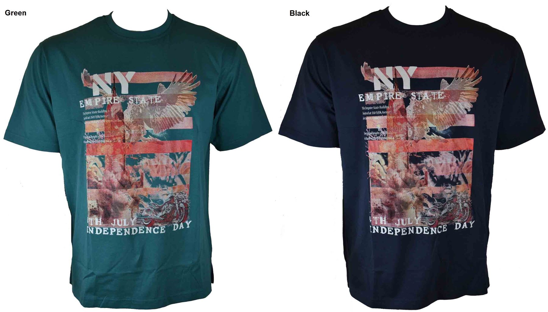 Metaphor Printed Tee Shirt "Indepence Day",Size 2xl to 8xl