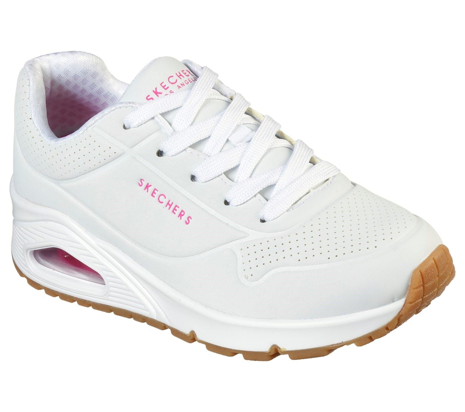 Skechers Uno Stand On Air Sports Shoes Childrens Sports in White Pink