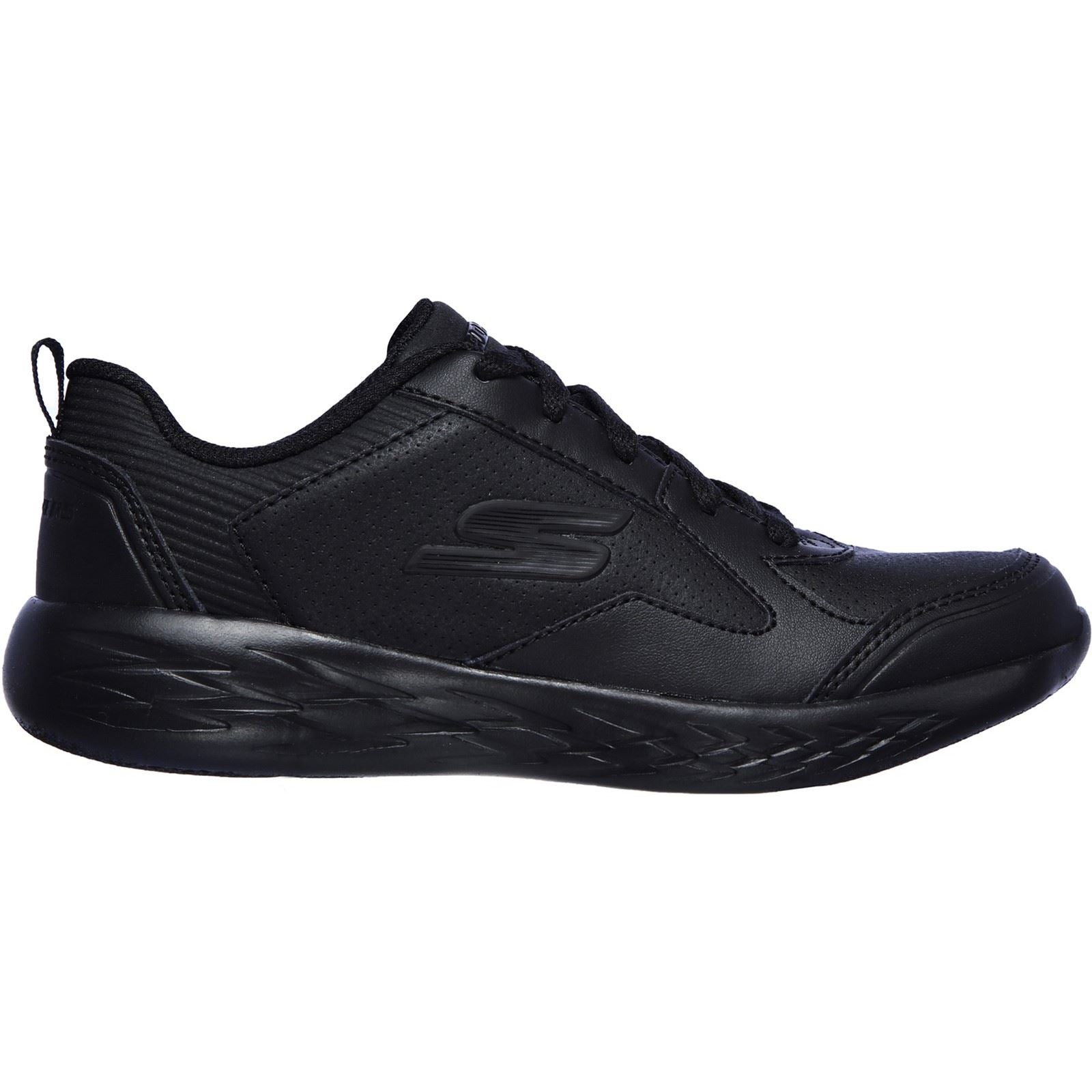 Skechers Go Run 600 Bexor School Shoes Boys BTS in Black Synthetic/ Black Trim