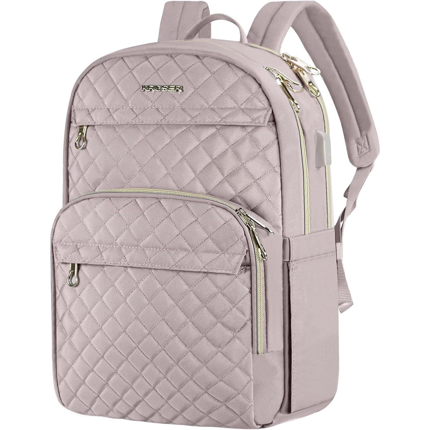 Laptop Backpack 15.6 Inch USB Charging Water Repellent Travel School Bag Kroser