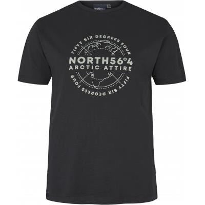 North564 Mens Big Size Printed Short Sleeves Crew Neck Tee in EU Size