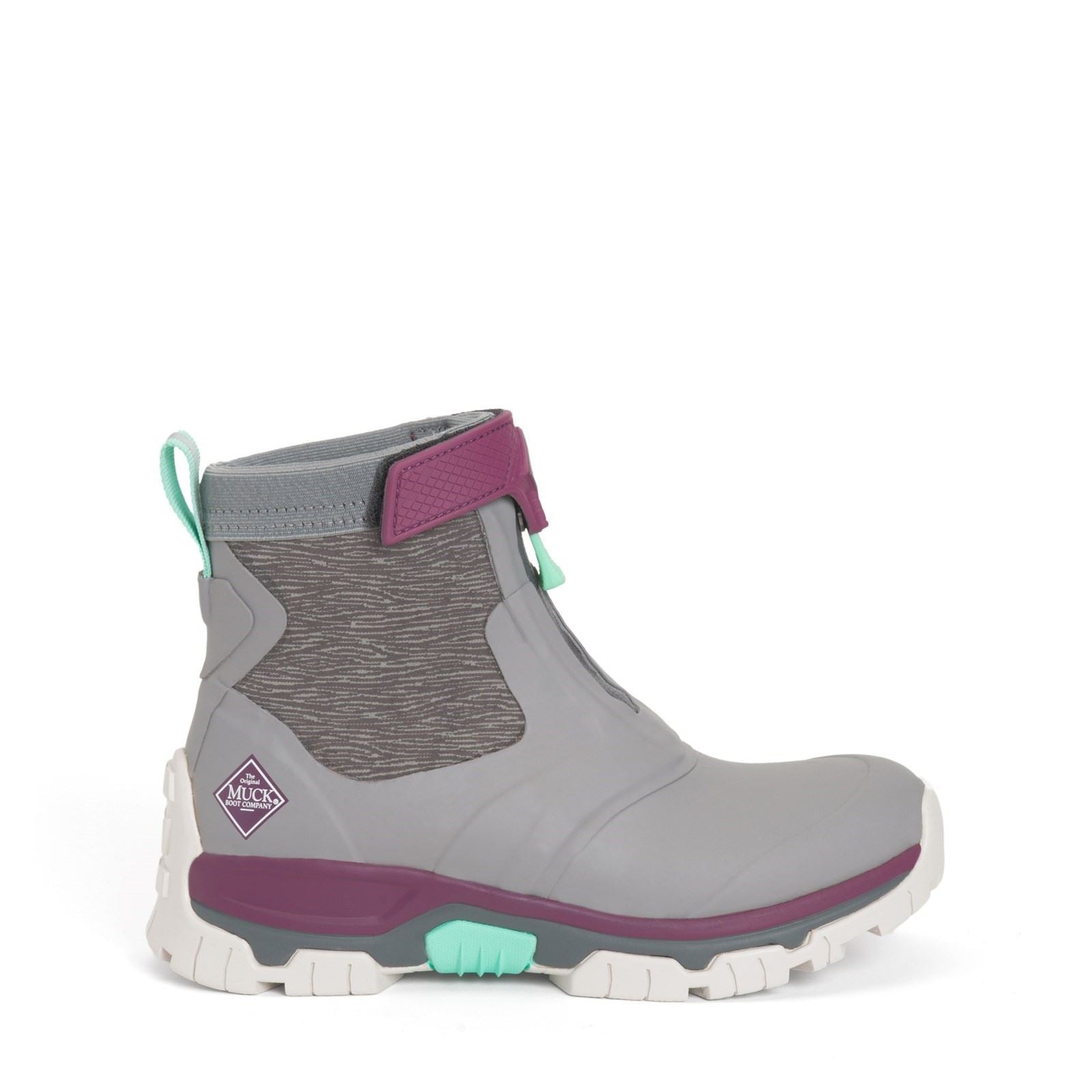Muck Boots Women's Apex Mid Zip Wellington in Grey 1 to 8