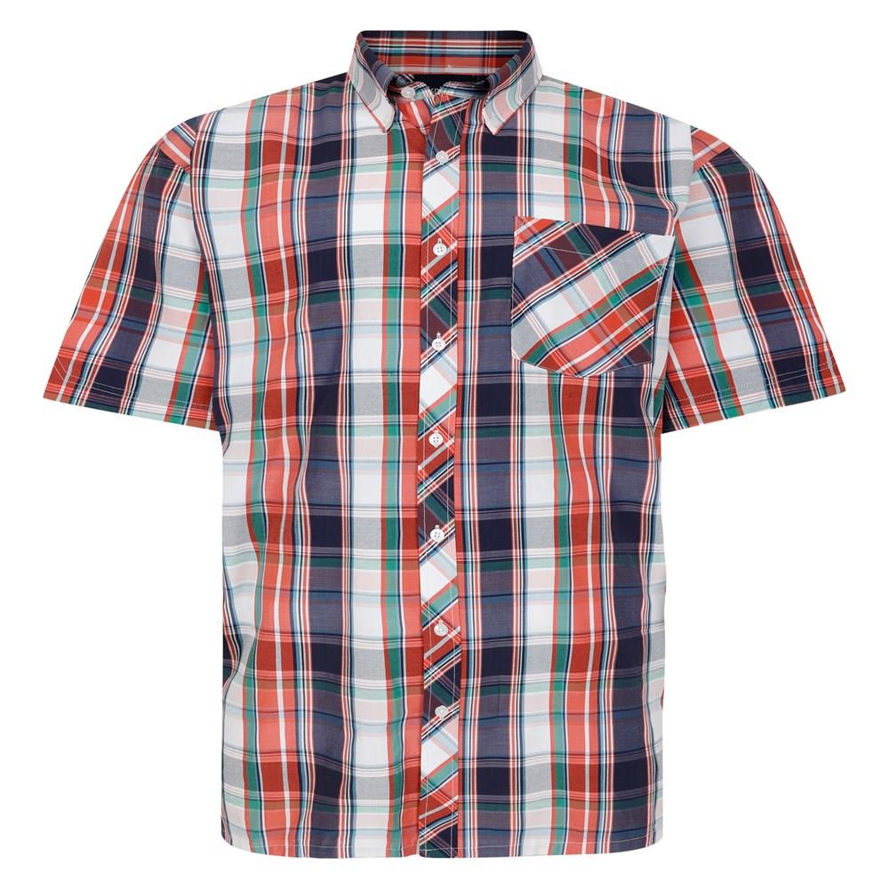 Espionage Short Sleeve Check Shirt For Men in 3 Colours, 2XL-8XL