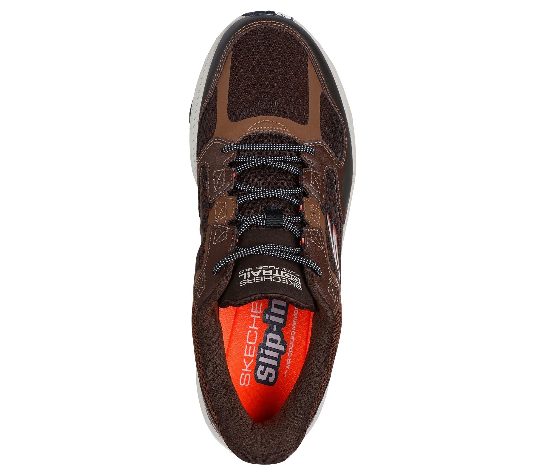 Skechers Slip On Running Shoe For Men Go Run Trail Altitude 2.0 Rocky Hill Slip-Ins in Brown/Orange, 6-13