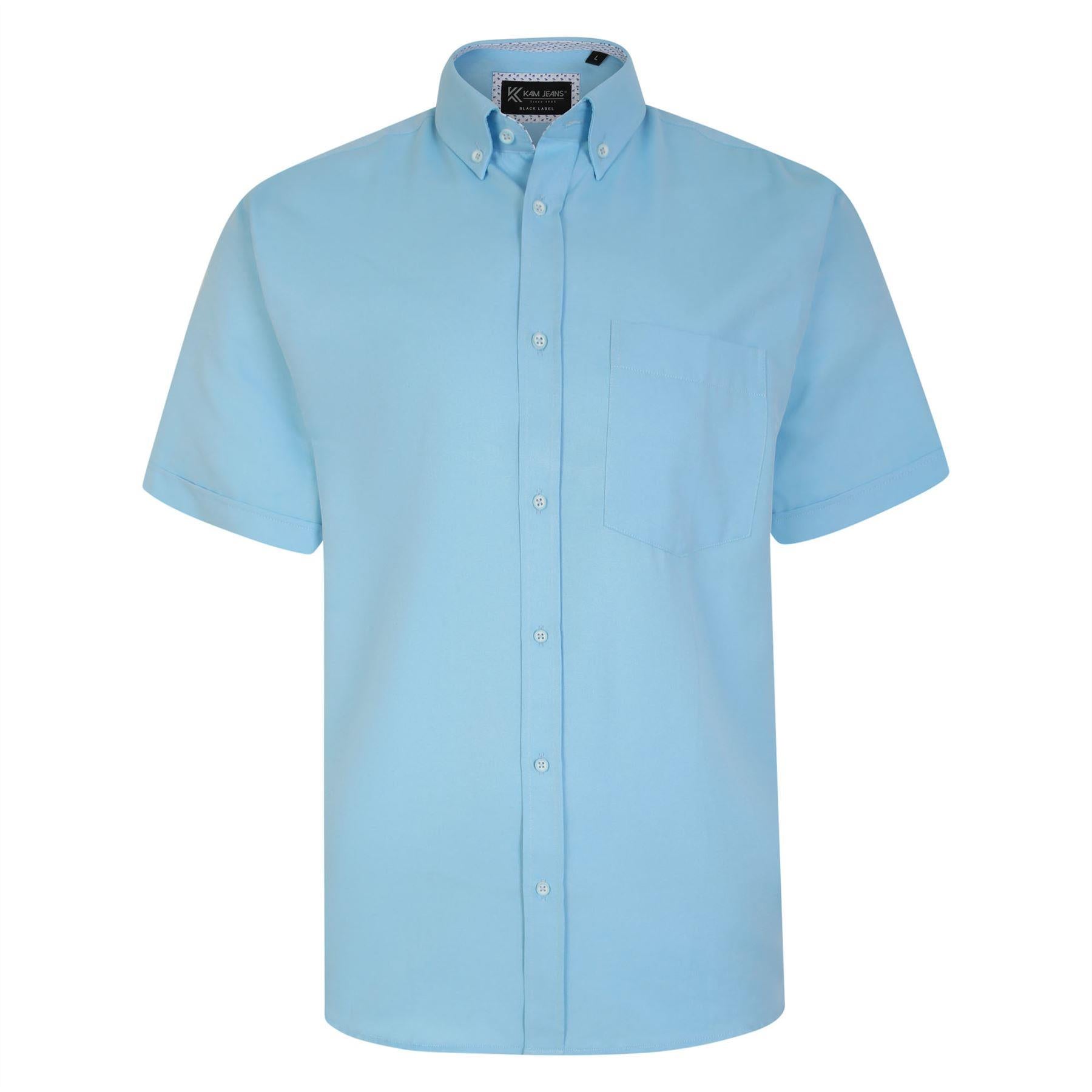 KAM Premium Oxford Short Sleeve Shirt For Men in 7 Colours, 2XL-8XL