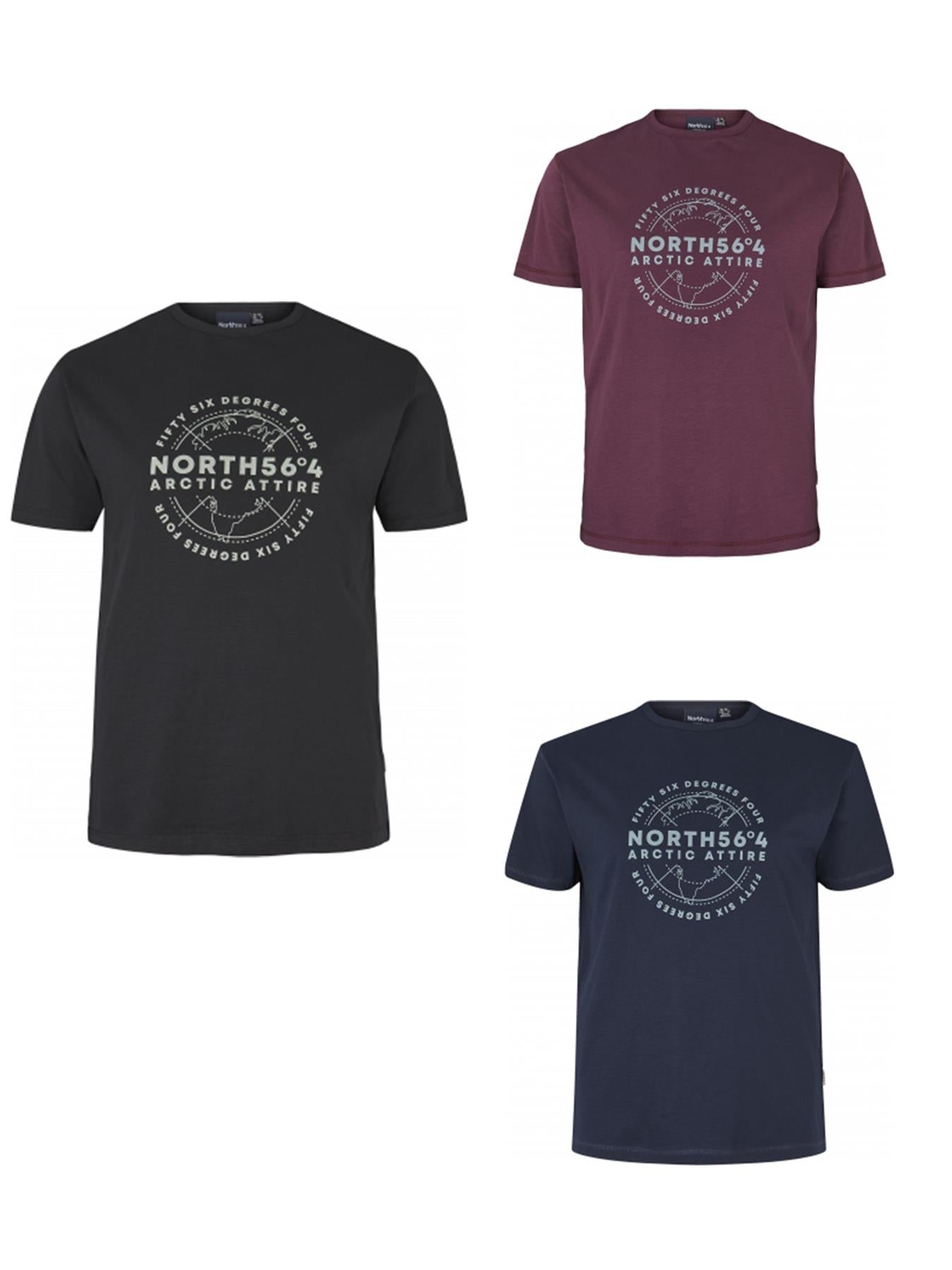 North564 Mens Big And Tall Size Printed Printed Crew Tee in EU Size