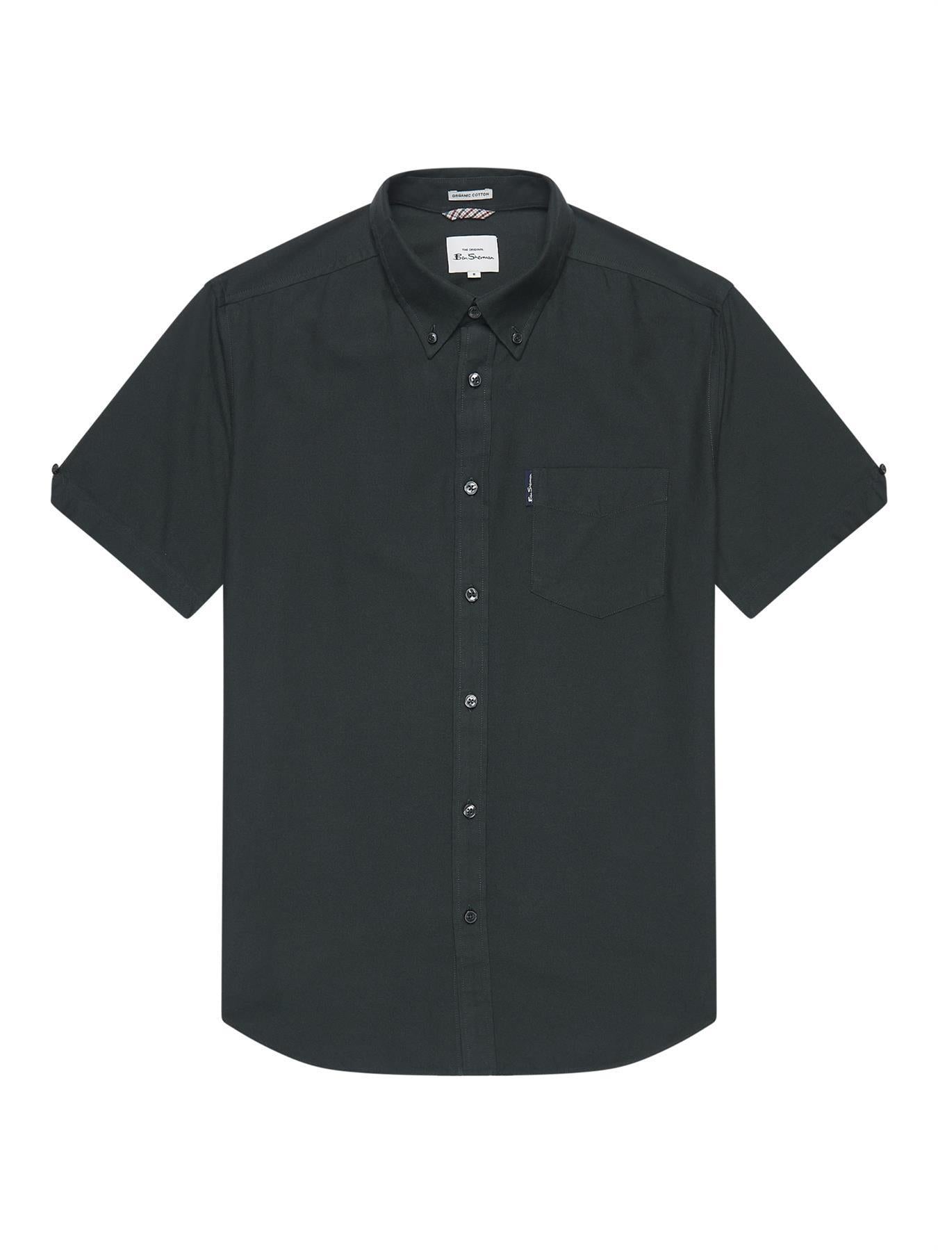 Ben Sherman Mens Big Size Short Sleeve Organic Cotton Oxford Shirt (65095) 2XL-5XL, 4 Colours