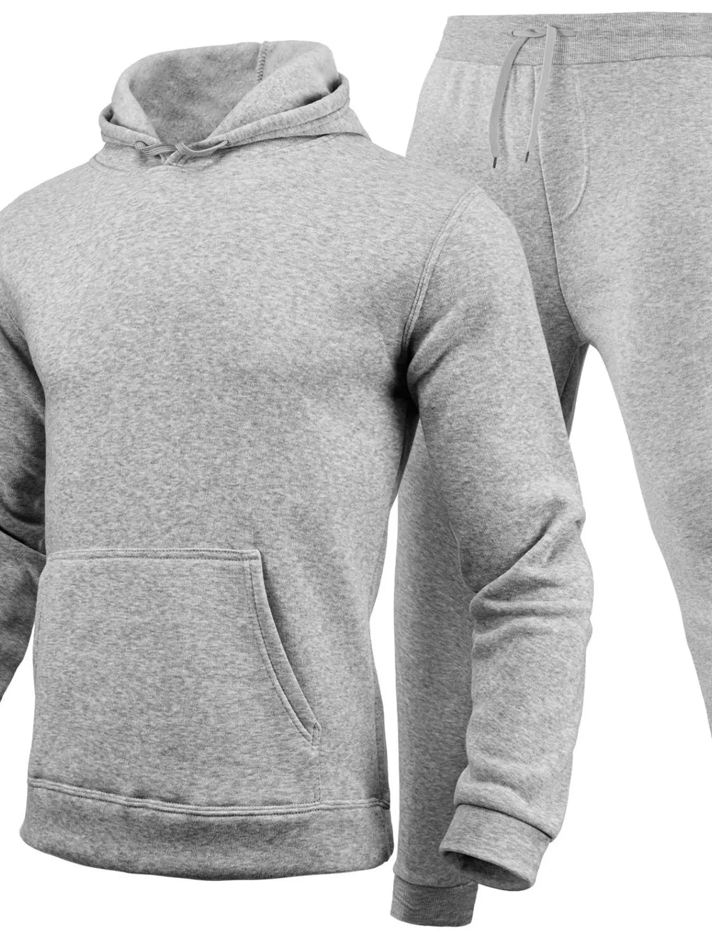 Men's Full Size Long Sleeve Hoodie and Pants Set Plus Size