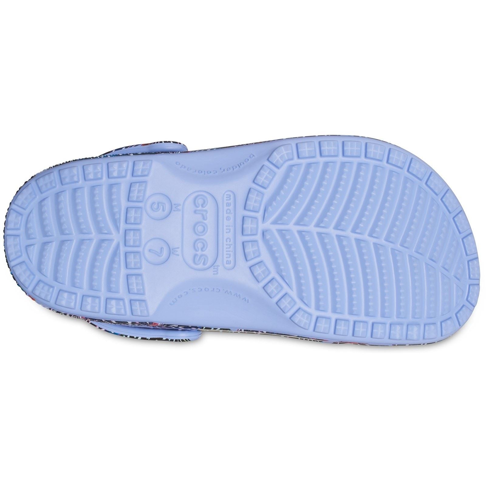 Crocs Unisex's Adult Classic Butterfly Clog in Moon Jelly/Multi 4 to 8