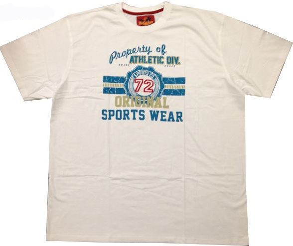 METAPHOR PURE COTTON PRINTED CREW NECK T SHIRT "PROPERTY OF AUTHENTIC DIV" IN SIZE 2XL TO 8XL, 2 COLORS