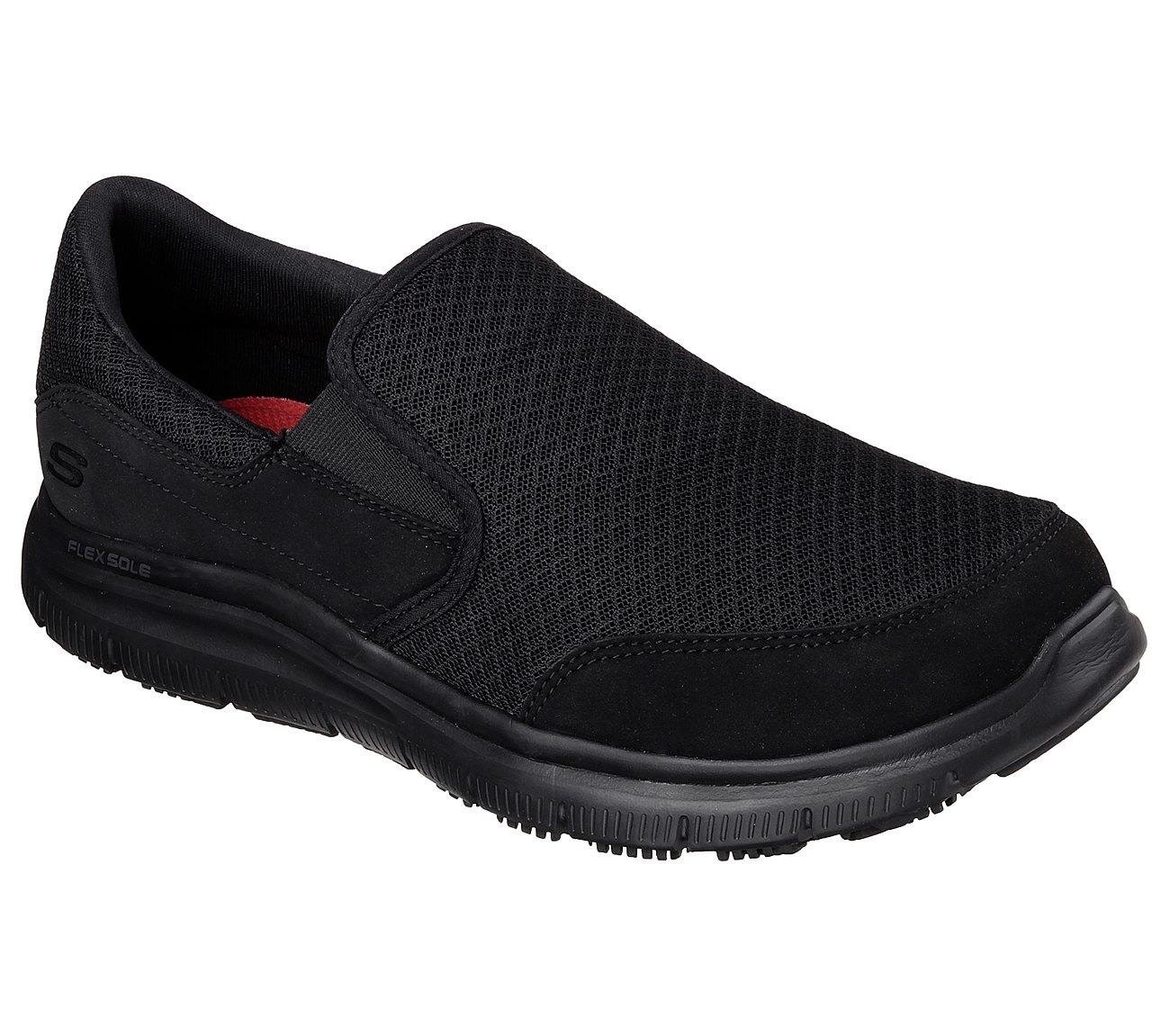 SKECHERS Men's Relaxed Fit - Flex Advantage - Mcallen SR Work Shoes in Black