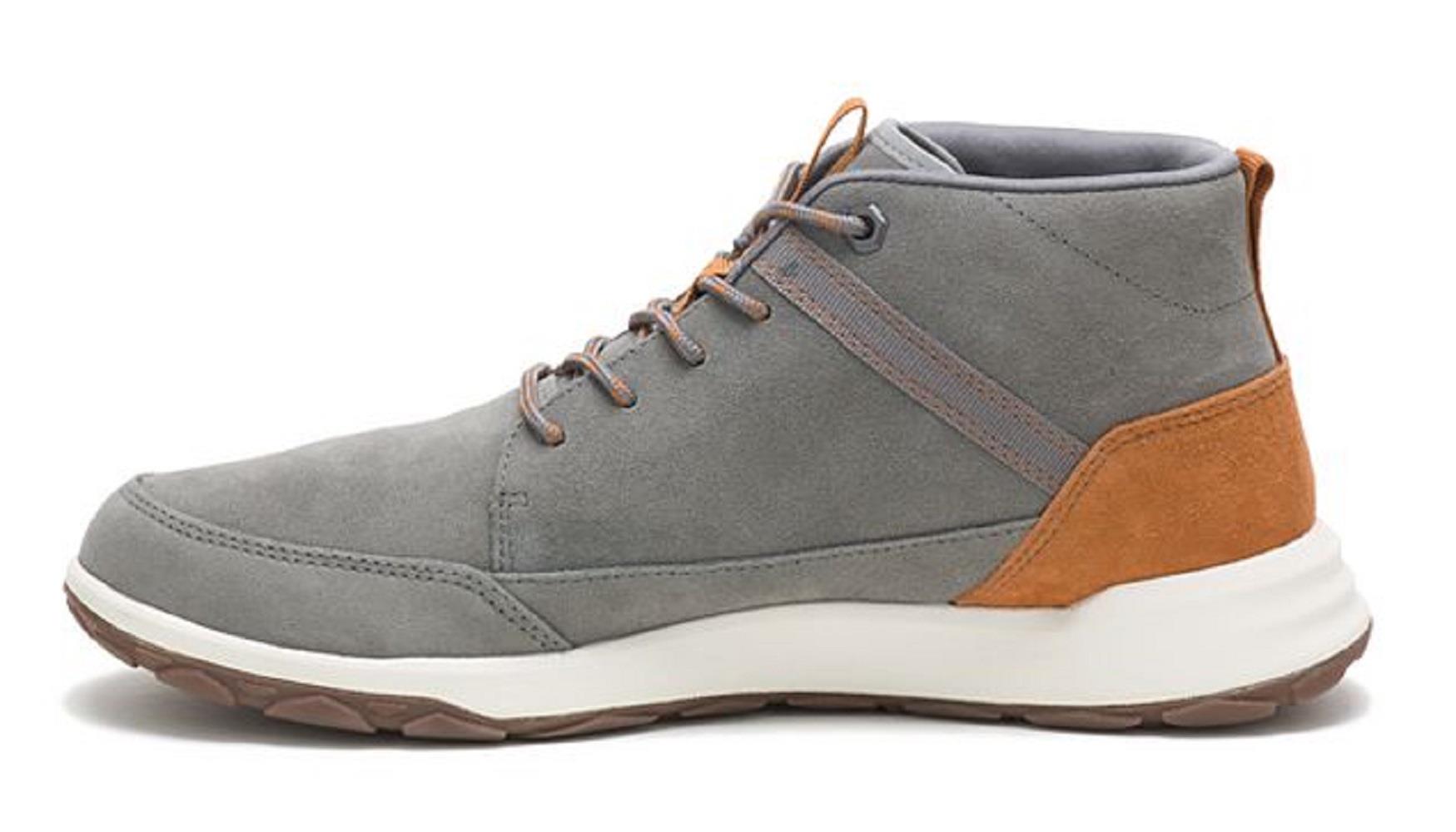 CAT Mens Wide Fit Code Quest Mid Athletic Casual Shoes in Charcoal