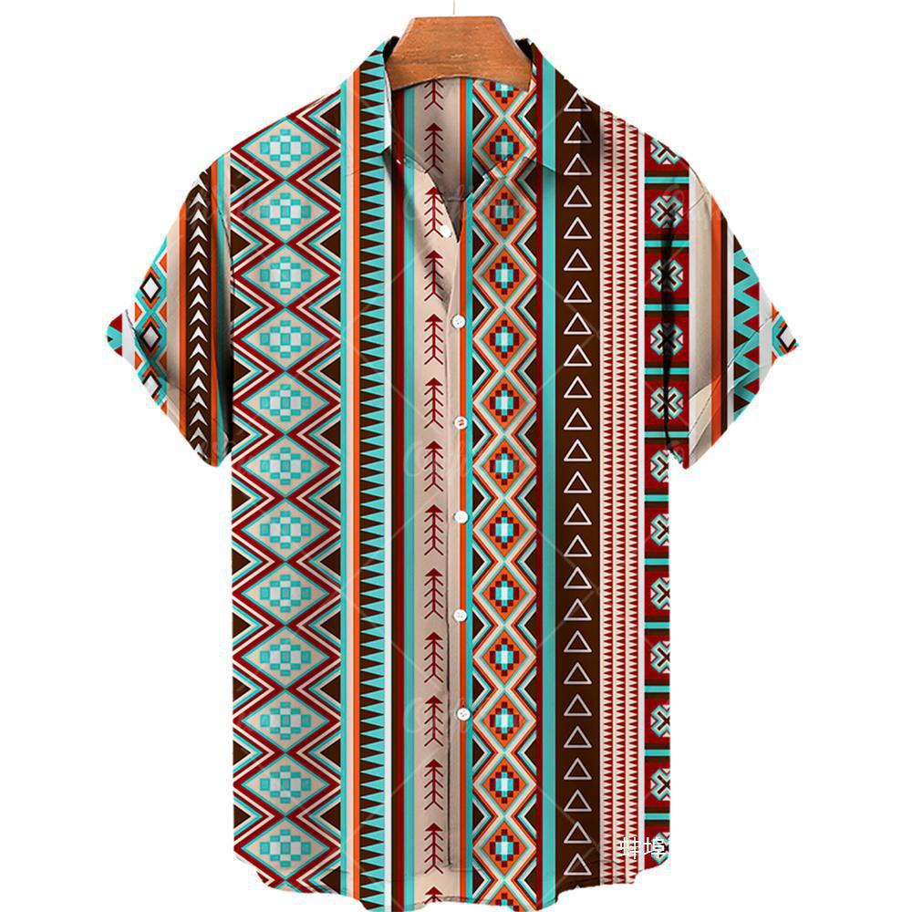 Men’s Summer Vintage V-Neck Shirt – Lightweight Casual Tee