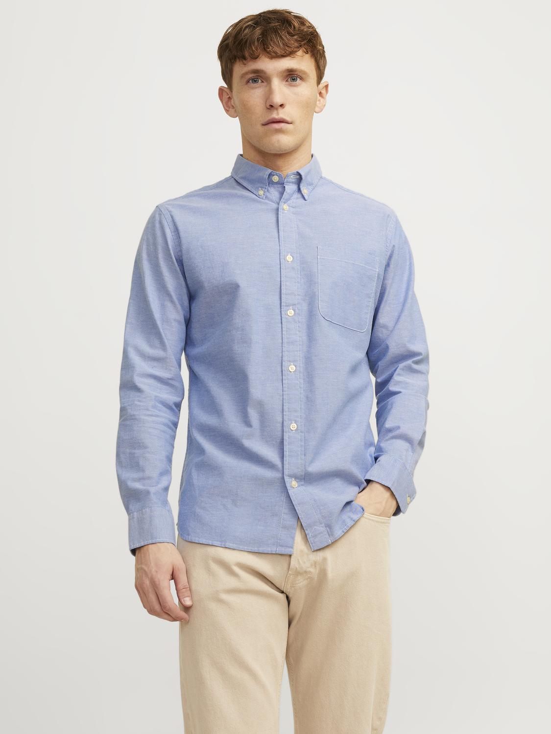 Jack & Jones Oxford Shirt With Long Sleeves For Men (JPRBLUBROOK) in 8 Colours, L-XL