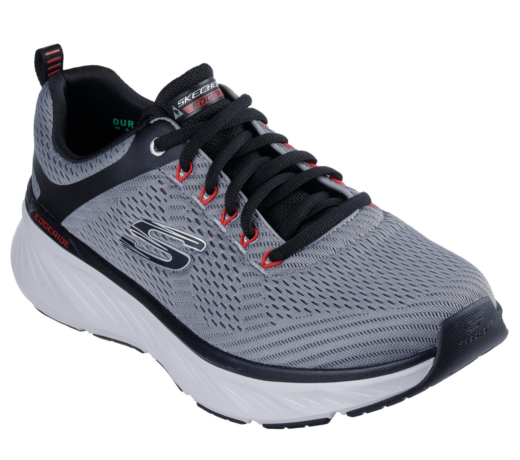 Skechers Lace Up Sneaker Shoe For Men Edgeride Contention in Charcoal/Black, 5.5-13