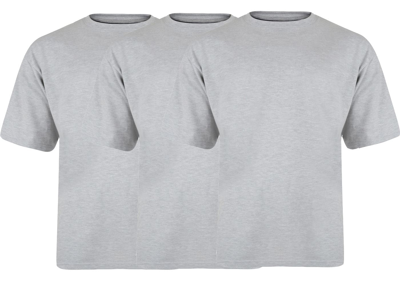 KAM Mens Plus Size Plain 3 Pack Cotton Tee Shirts Available uptp size 8XL