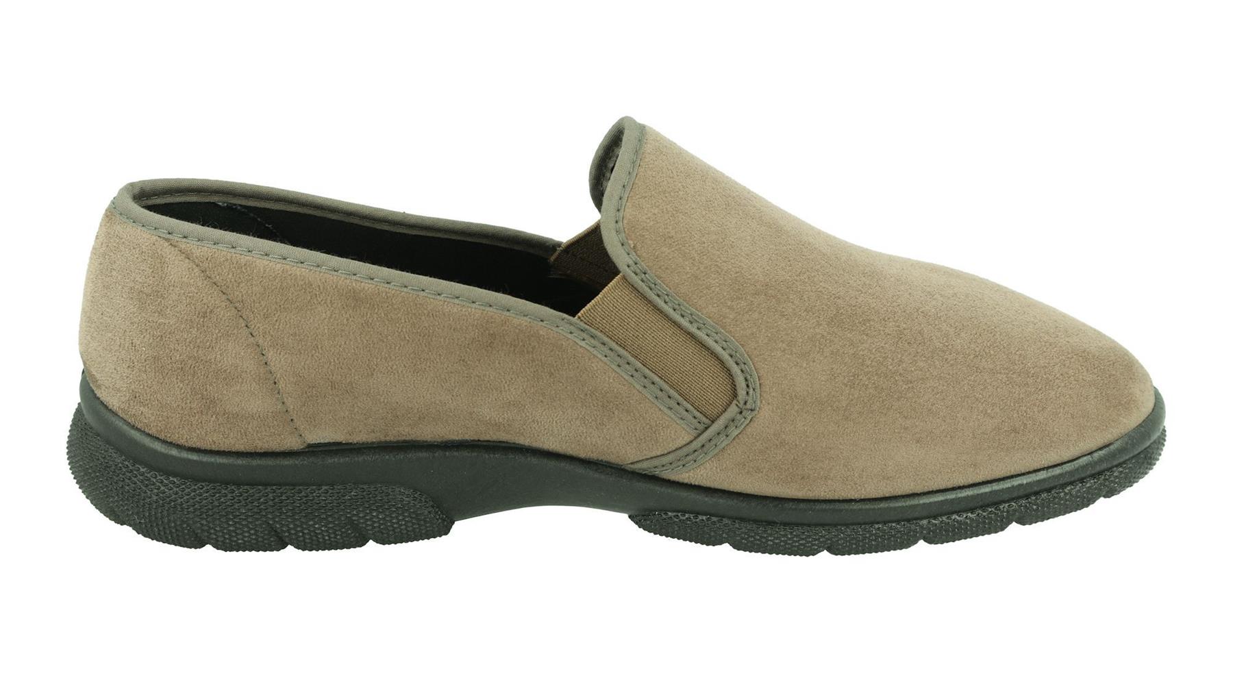 DB Shoes Men's 2V Fit Slip-On Classic Shoes in Taupe, Sizes 6 to 12