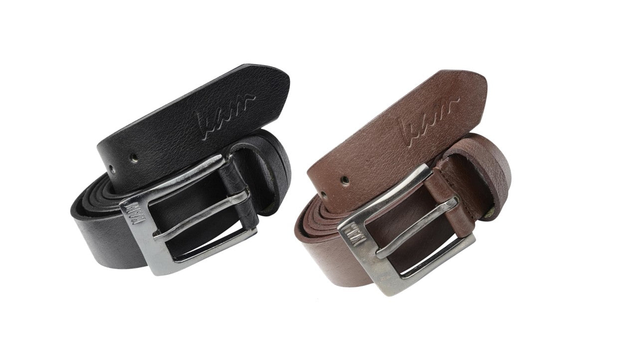 KAM Men's Leather Belt (913) Size 40 - 70, Black, Brown
