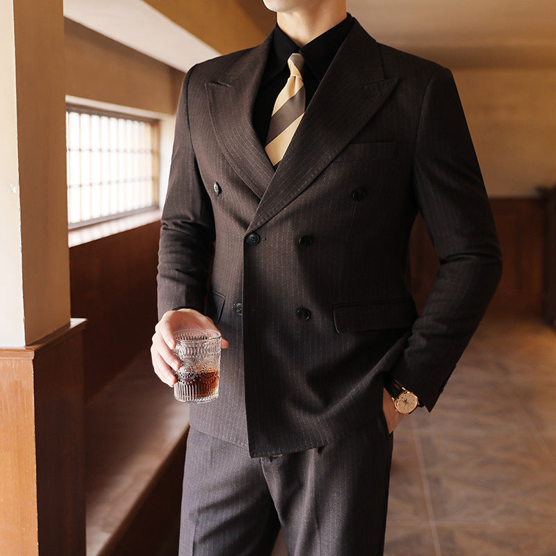 Men’s Double Breasted Thick Suit