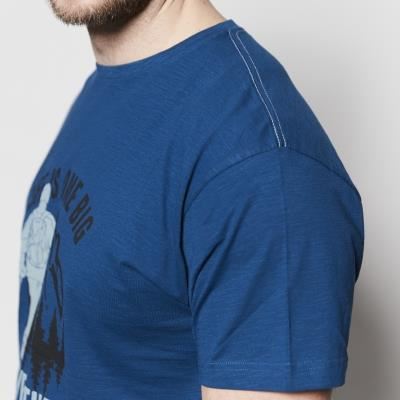 North564 Mens Big Size Short Sleeves Printed Crew Neck Tee in EU Size